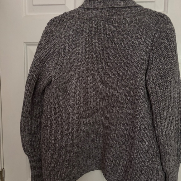 Heavy J.Crew Black & White Sweater w/Pockets and Wide Collar Size XS - Picture 4 of 8